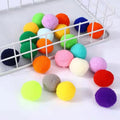 50/100/200 pcs Cute Funny Cat Toys Stretch Plush Ball Cat Toy Ball Creative Colorful Interactive Cat Pom Pom Cat Chew Toy