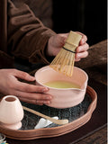 2pcs 500ml multi-style threaded ceramic matcha bowl, tea set, matcha making, dessert pastry making, tea making tools, easy to ca