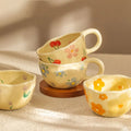 JUSTINLAU 300ml Cute Coffee Mug Ceramics Handmade Irregular Tea Cups Breakfast Milk Cup Home Desktop Cup Creative Tableware Gift