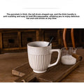 Vintage Mug  Simple Vertical Embossed Ceramic Water Cup High Aesthetic Ceramic Household Cup Couple Cup  Coffee Cup