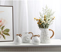 Contrast color with handle ceramic vase American country retro home desktop hydroponic flower decoration