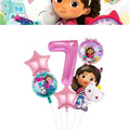 New Gabby Cat Birthday Party Decorations Gabbys Dollhouse Cup Plate Balloons Happy Banner Supplies for Kids Favors Girl Gifts