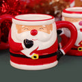 Santa 3D Hand-Painted Ceramic Mug with Handgrip Coffee Milk Tea Perfect Gift Christmas Holiday Gift Box Cartoon Creative