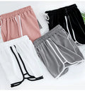 Women Striped Casual Shorts Korean Harajuku Loose All Match Sports Shorts Summer Fashion Simple Yoga Thin Mini Shorts Female