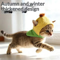 1PC Cute Tiger Fruit Cat Plush Hat Cat Puppy Cosplay Costume Pet Accessories Adjustable Comfortable Warm Headdress Pet Headwear