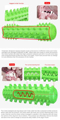 Hot Selling Squeaky Dog Toy Molar Stick Teeth Cleaning Serrated Dog Toothbrush Food Leaking Pet Supplies