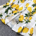 SINGREINY Lemon Print Beach Midi Dress Summer Women Spaghetti Strap A line Backless Split Korean Bohemian Floral Sundress