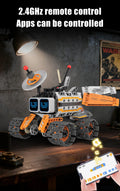 Digital display 5-in-1 transformable robot model assembly, remote control robot building blocks toy, children's toy gift