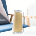1pc Minimalist Retro Frosted Ceramic Vase, Rough Ceramic Round Vase, Creative Home Decoration,