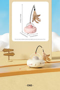 UFO Rotating Feather Cat Toy USB Charging Interactive Indoor Kitten Self Play Teaser