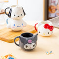 For Sanrio My Melody Mugs Cartoon Cute Creative Relief Ceramic Cup Home Milk Coffee Water Cup for Kids Girls Adult Holiday Gift