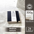 Potentate Deckled Edge Sketchbook 300g Drawing Paper 24Sheet Cold Pressed Texture Sketch Pad Watercolor Notebook for Art Student