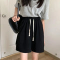 American Street Pure Cotton Summer Shorts for Women, Loose and Casual, Sporty Wide Leg Shorts, Casual Shorts