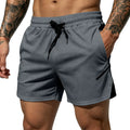 Men's new breathable mesh quick-drying sports shorts with a drawstring waistband, suitable for casual and fashionable sports wea