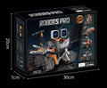 Digital display 5-in-1 transformable robot model assembly, remote control robot building blocks toy, children's toy gift