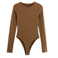 HXAO Woman 2025 Bodysuits Long Sleeve Black Body For Women Spring Summer Slimming Bodysuit Lingerie One Piece Thong Bodysuit