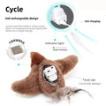 USB Rechargeable Electric Flapping Bird Cat Toy Touch Activated Squeaky Plush Toy With Catnip Interactive Play Toy For Pets