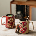 700ml Large Capacity Coffee Cup Office Water Drinkware Chinese Style Hand-painted Cups Ceramic Mug Fathers Day Gifts