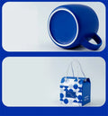 500ml Creative design Splash ink Blue Ceramic Mug Coffee Cup Couple water cup Breakfast Oatmeal Cups Festival Gift Porcelain Mug