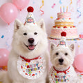 1 Pc Pet Birthday Hat Bib Set Cute Pet Party Costume For Small Medium Large Dogs Cats Pet Birthday Photo Prop