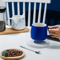 500ml Creative design Splash ink Blue Ceramic Mug Coffee Cup Couple water cup Breakfast Oatmeal Cups Festival Gift Porcelain Mug