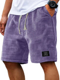 Summer Men's Waffle Business casual shorts New Korean Fashion Drawstring Baggy Short Pants Fitness Breathable Streetwear Gym