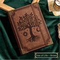 Leather Traveler's Notebook Retro Handmade Diary Portable Sketchbook Cowhide Gift Tree of Life Notebook Workbook