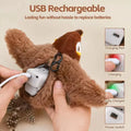 Cat Toy Interactive Flapping Bird with Catnip Rechargeable Simulation Bird Cat Toys Touch Activated Fluffy Plush Toys for Cats