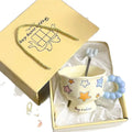 Cute ceramic cup as a holiday gift for girls - water cup with flowers, travel companion cup, coffee cup
