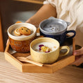 YWDL Japanese Cartoon Cat Coffee Mug With Animal Cat Pattern Lid Small Dish Cute Breakfast Cup Creative Coffee Cup Milk Cup Gift
