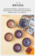 Bohemian Ceramic Tableware Household Gift Blue and White Porcelain Chopsticks Bowl Set Gift Box Packing