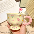 High-value birthday gifts for girls, tulip ceramic cups, gift boxes, flower mugs