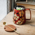 700ml Large Capacity Coffee Cup Office Water Drinkware Chinese Style Hand-painted Cups Ceramic Mug Fathers Day Gifts