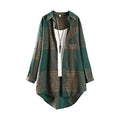 Checkered Shirt Woman Women's Buttoned Shirts Linen Blouses Woman Long Sleeve Shirts for Women Women's Vintage Blouse Elegant