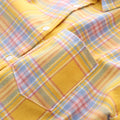 Fresh Flannel Plaid Shirt Women 2026 New Female Blouses and Tops Cotton Loose Long Sleeve Casual Shirts Fine Women's Clothes
