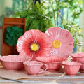 Multifunctional American Style Ceramic Flower Plate Light Luxury Modern Dining Plates Household Decorative Bowl Kitchen