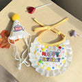 1 Pc Pet Birthday Hat Bib Set Cute Pet Party Costume For Small Medium Large Dogs Cats Pet Birthday Photo Prop