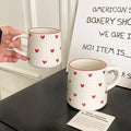 Heart-Shaped Ceramic Mug, Cute Little Heart Ceramic Mug, Coffee Cup, Drinking Cup, Suitable for Home Use, Afternoon Tea, Office Use, Latte Art in Coffee Shops, Souvenirs, Valentine's Day Gifts, Birthday Gifts