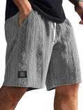Men's Jacquard Casual Shorts Summer Harajuku Solid Sweatpants Fashion Men Short Pants Retro Men Clothes Roupas Streetwear New