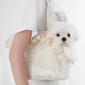 Onecute Lace Pet Carrier Bag - Handheld Shoulder Puppy Purse for Small Dogs, Chihuahua, Cats - Dog Walking Accessories