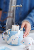 Hello Kitty Ceramic Mugs Sanrio Cinnamoroll My Melody Ceramic Coffee Cup Cartoon Breakfast Milk Water Cup Couple Drinkware Gift