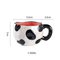 300ML Cute Hand Pinched Irregular Ceramic mug Flower Heart Pattern Coffee Cup Breakfast Milk tea cups Gift For Kids Girls