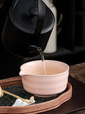 2pcs 500ml multi-style threaded ceramic matcha bowl, tea set, matcha making, dessert pastry making, tea making tools, easy to ca