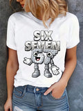 Funny 67 Brainrot Women T Shirts for Laddy Six Seven Brain Rot T-Shirt Party Tshirt for Girls T shirt for Woman Tops Tees