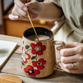 700ml Large Capacity Coffee Cup Office Water Drinkware Chinese Style Hand-painted Cups Ceramic Mug Fathers Day Gifts
