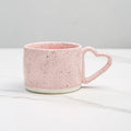 Korean Style ins Ceramics Cup 300ML Pink Love shape handle Coffee Mug Breakfast milk oatmeal cup Water  cup Valentine's Day Gift