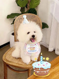 Pet Birthday Scarf Cute Delicate Lace Bib, Cat & Dog Birthday Party Celebration Prevent saliva Towel