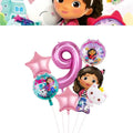 New Gabby Cat Birthday Party Decorations Gabbys Dollhouse Cup Plate Balloons Happy Banner Supplies for Kids Favors Girl Gifts