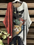 Cute Cat Pattern T Shirt for Women Animal 3D Printed Short Sleeves Summer Fashion Crew Neck Tops Girl Tees Streetwear T-Shirts