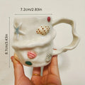 1pc 300ml/10oz Creative Shell Pattern Ceramic Coffee Mug, Hand-painted Ceramic Tea Cup Matcha Cup, Beautiful Pattern Couple Cup,